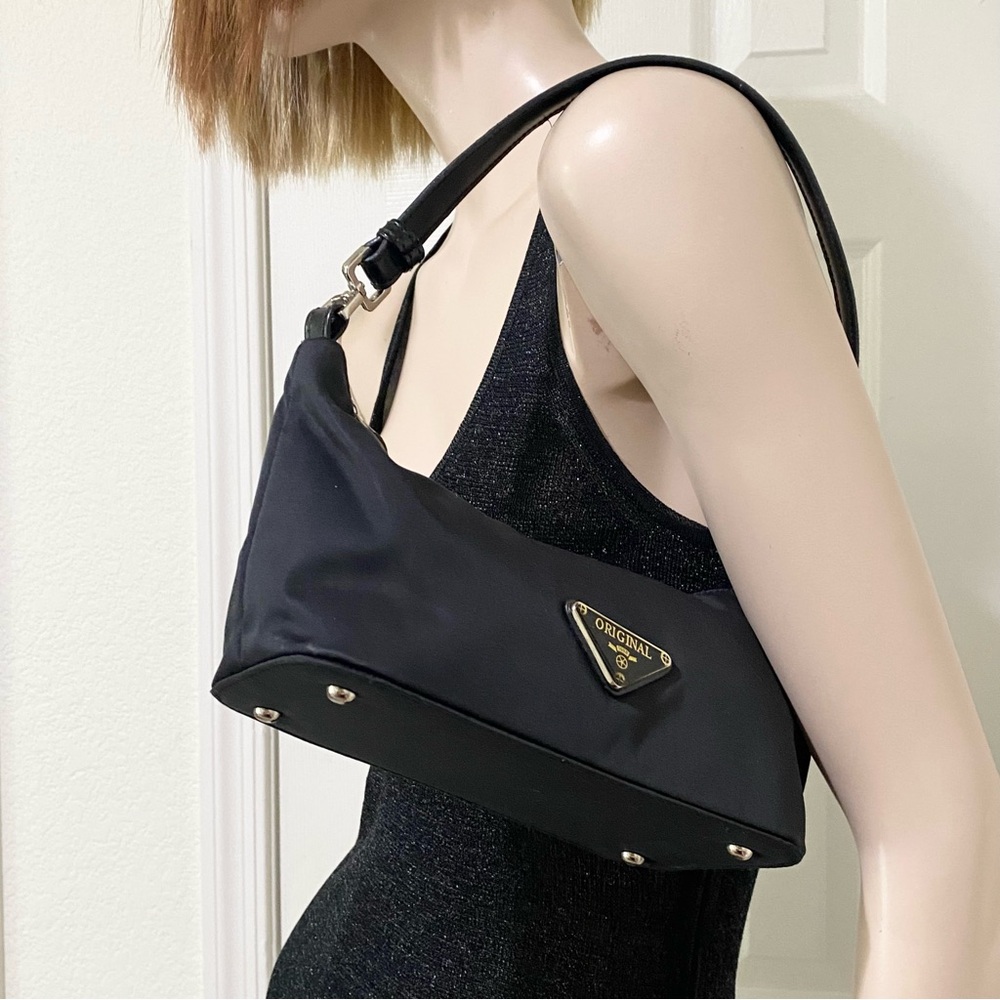 Vintage Y2K The Original Brand Black Nylon Mini Bag Shoulder Bag